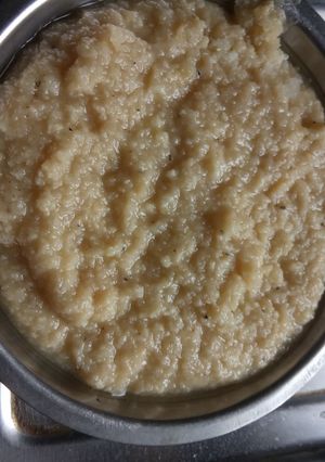 A picture of Kalakand from leftover ghee mawa.