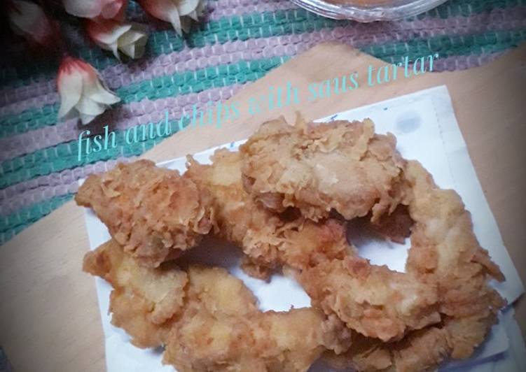 Fish and chips with saus tartar
