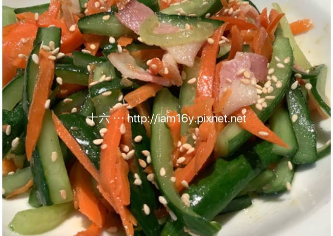 減重不傷身—虛寒體質也能吃的小黃瓜涼拌菜（一） 食譜成品照片