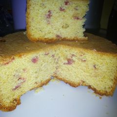 A picture of Real strawberry cake #AuthorMarathon.