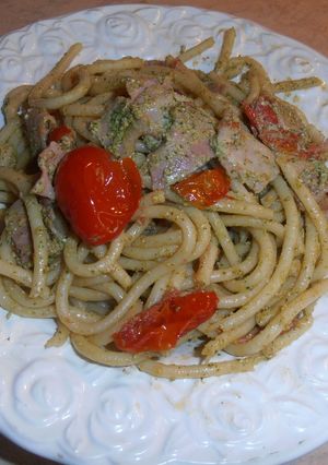 Φωτογραφία της συνταγής Bucatini με pesto ρόκας