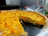Tarta de pollo con mostaza y zanahoria