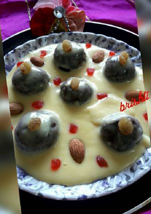 বিটরুট গুলাব জামুন ইন কাস্টার্ড রেসিপির প্রধান ছবি