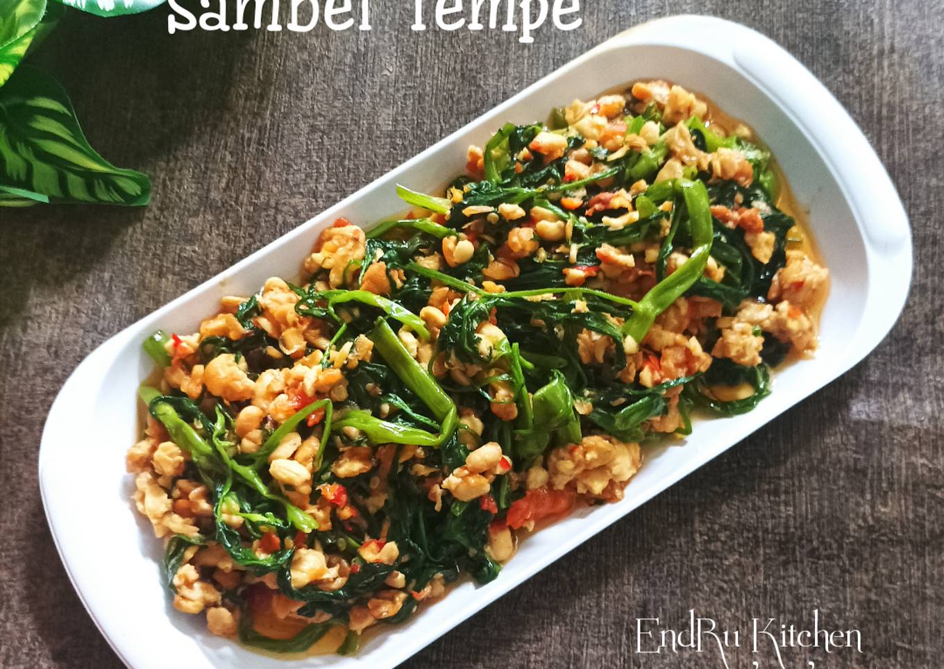 Tumis Kangkung Sambel Tempe