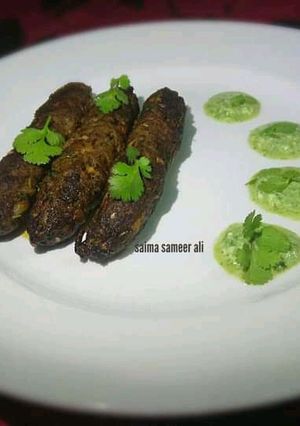 A picture of Zafrani kabab.