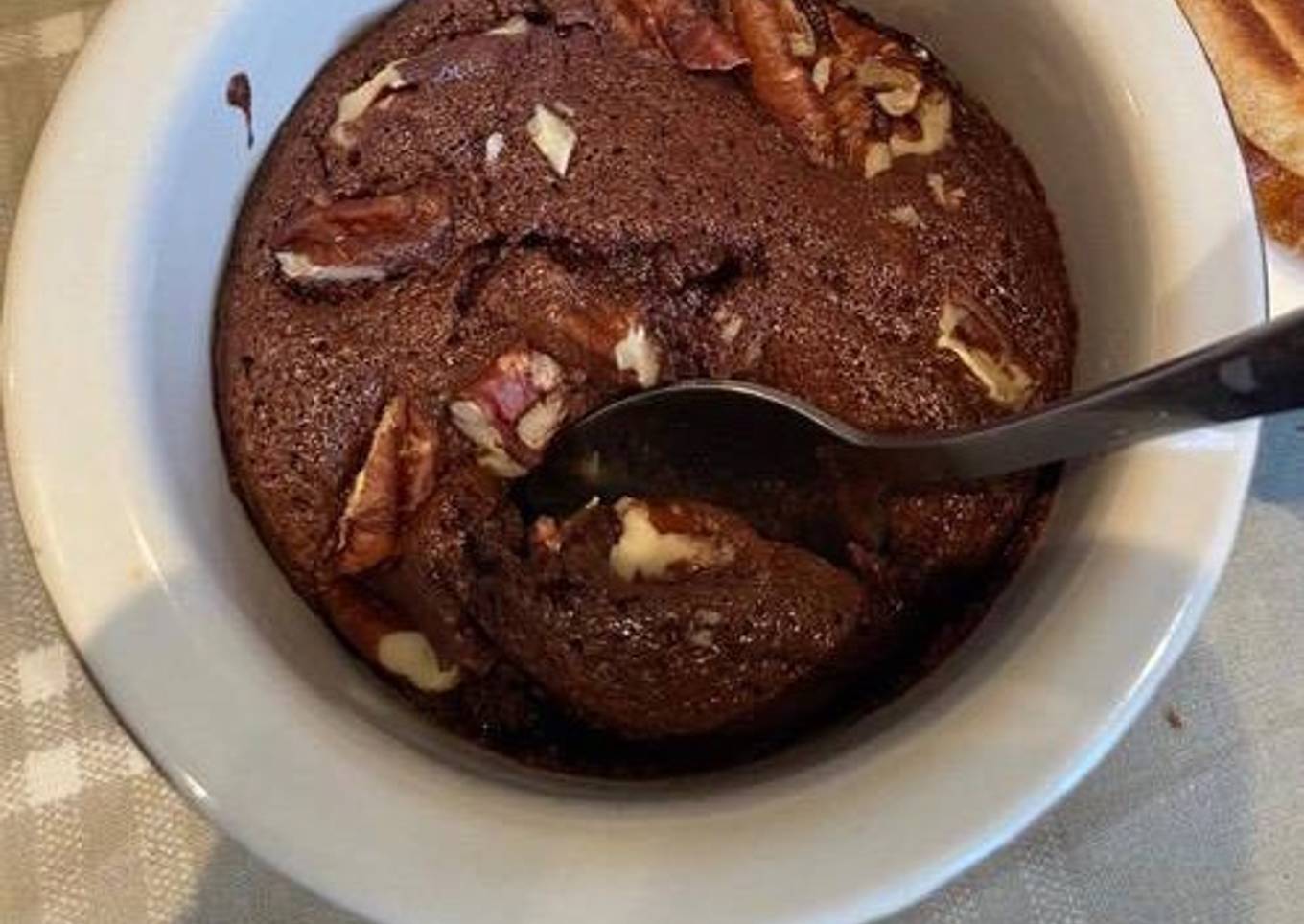 Gooey hot pud with a blueberry centre
