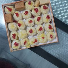 Coconut ladoo A picture of Coconut ladoo.