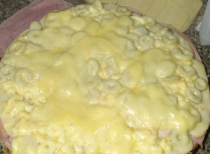 Una foto de Pizza con harina leudante