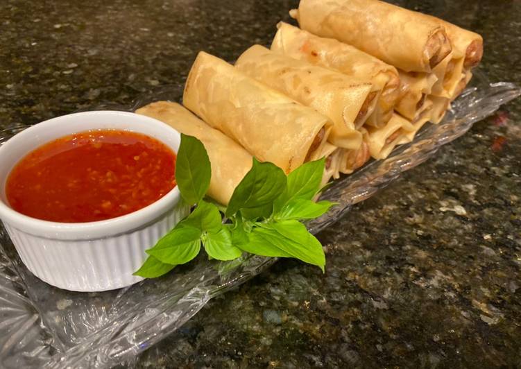 Resep: LezatLumpia ayam dan kulit semangka