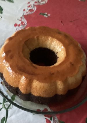 Una foto de Chocoflan