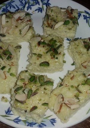 A picture of Fresh homemade Bread kalakand.