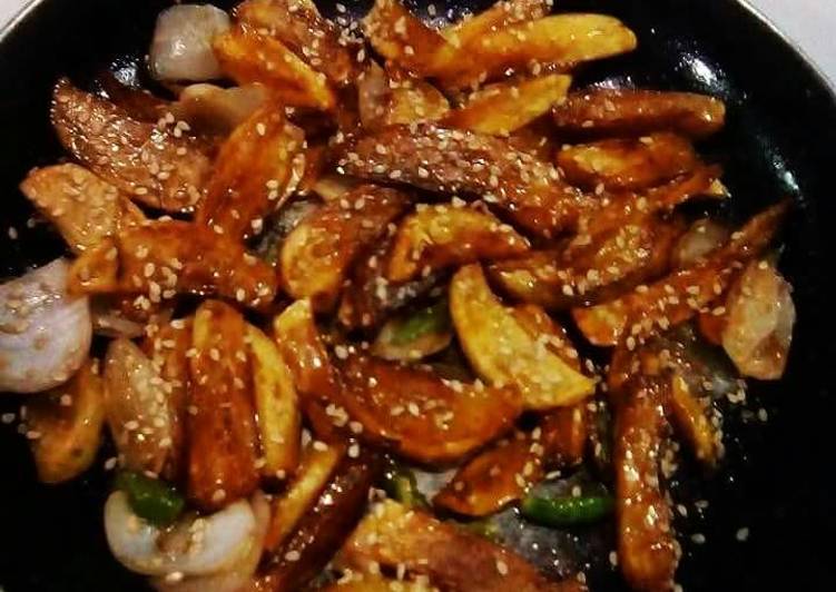 Recipe of Appetizing Potato Honey Chilli