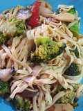 Udon noodles με λαχανικά
