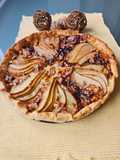 Tarta de peras con queso y miel