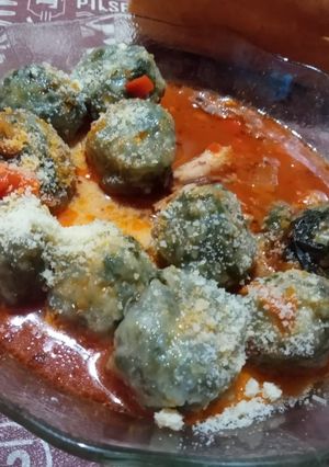 Una foto de Malfatti de acelga y ricota