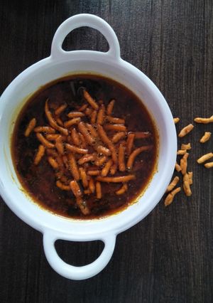A picture of Sev bhaji.