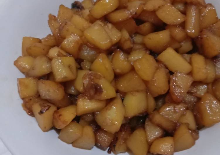 Resep Kentang pedas manis Anti Gagal