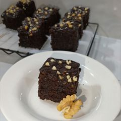 Ragi Finger millet Walnut Brownies A picture of Ragi Finger millet Walnut Brownies.