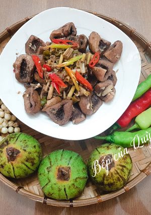 Hình của món Vả rim xì dầu.