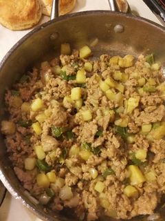 A picture of Chorizo Hash in a Flash.