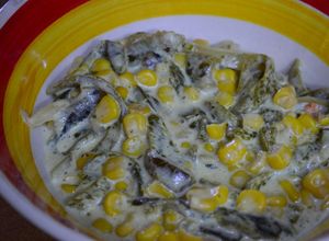 Una foto de Rajas con crema