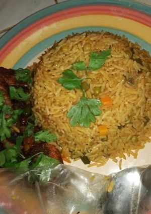 Fried rice da pepper chicken ainihin hoton girkin