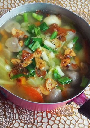 Foto resep Sop Bakso Telor Puyuh 🍜