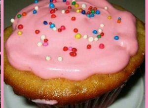 Una foto de Cup cakes de refresco de naranja