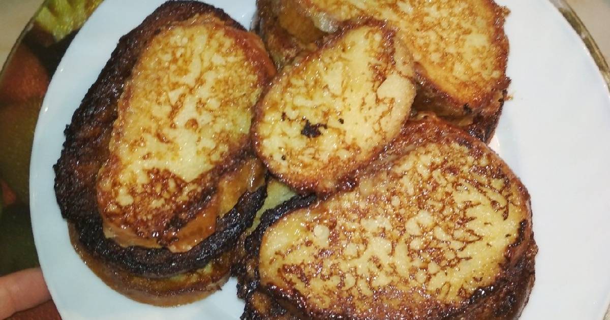 Гренки из белого хлеба с яйцом и молоком в духовке рецепт с фото