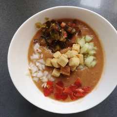 Una foto de Gazpacho a mi manera