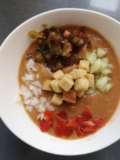 Una foto de Gazpacho a mi manera