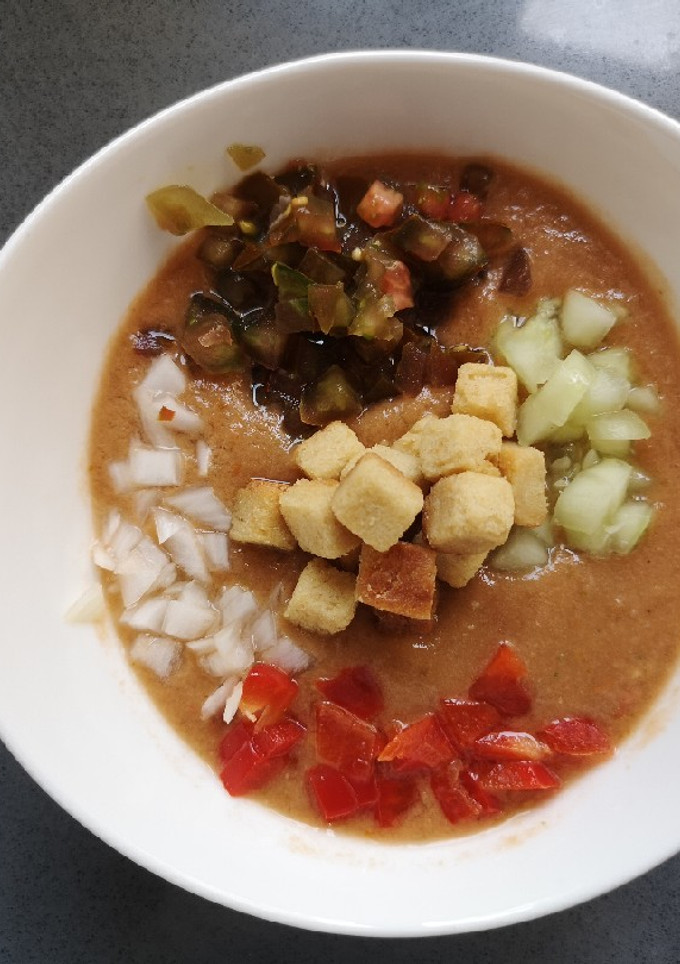 Una foto de Gazpacho a mi manera