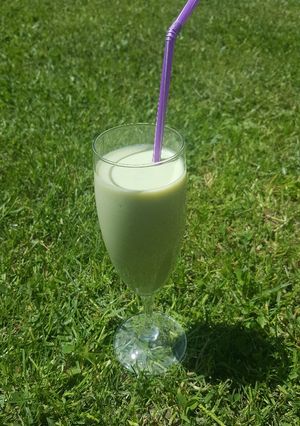 Une photo de Smoothie à l'avocat version sucrée