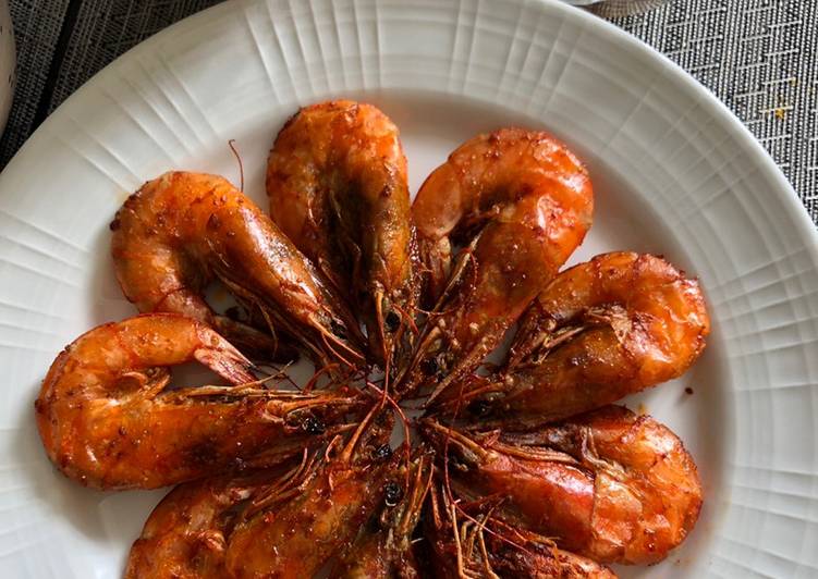 Cara mudah Menyiapkan Grilled shrimp sehat yang Enak Banget