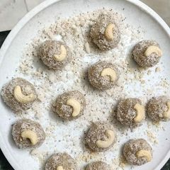 A picture of Coconut laddu all time favourite of my kids.