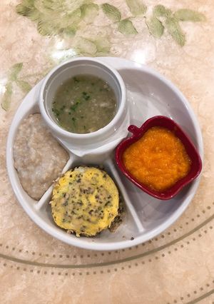 Hình của món Baby food : chả cá hồi.