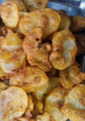 A picture of Aloo ke crispy pakorey.