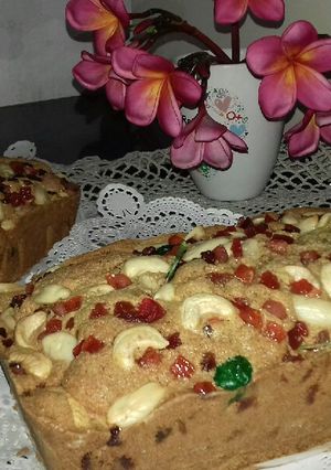Foto resep Butter cake seasoned fillings dried fruits & peanuts