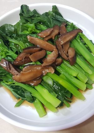 รูปของ คะน้าฮ่องกงน้ำมันหอย low carb