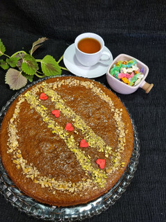 عکسی از دستور کیک نسکافه و گردو