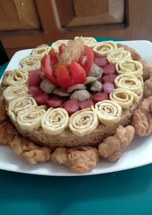 Foto resep Noodle birthday cake