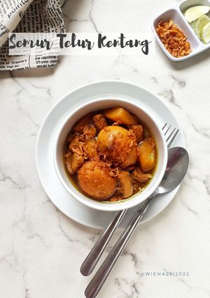 Foto resep Semur Telur Kentang