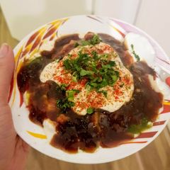 A picture of Indian Street Style Potato Chaat.