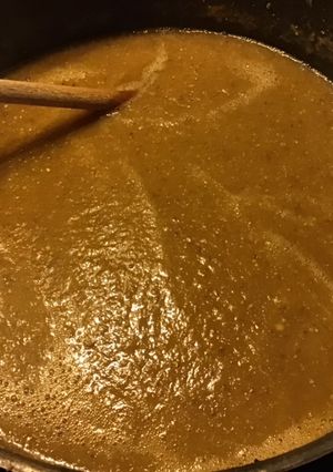 Une photo de Soupe de fenouil navet et aubergine au paprika coriandre et graines de pavot
