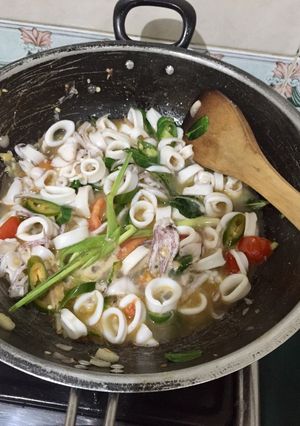 Foto resep Tumis cumi cabe ijo