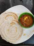 Crispy Dosa with broken egg curry