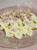🍝 Farfalle caseros con salsa bechamel de jamón y oliva 🍝 - 🍝 Fideos moñitos caseros con semolín🍝