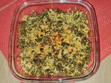 Arroz cremoso con espinacas y queso enmental