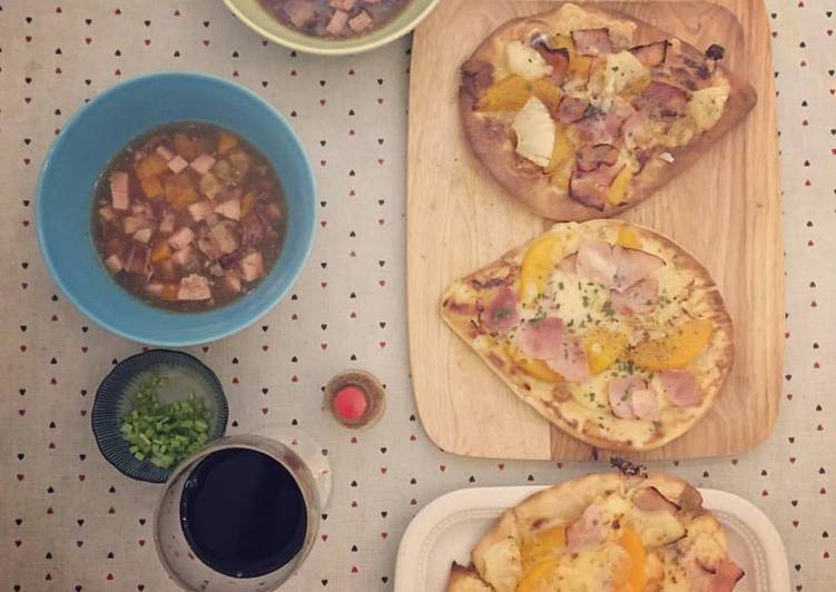 Grilled peach pizza Grilled peach pizza