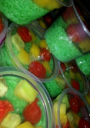 Foto resep Puding lumut buah